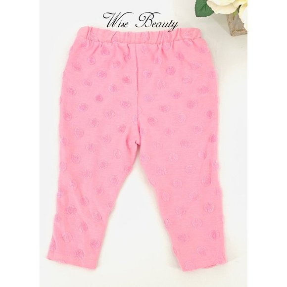 Baby Girl Jogger Sweatpants Size Newborn Pink Dot French Terry Cat & Jacket NEW - Picture 4 of 9